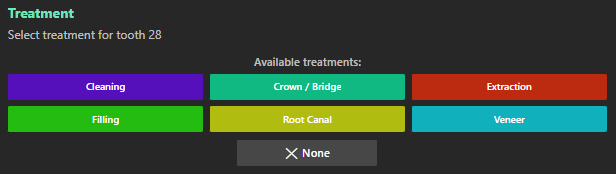 4Dental Clinic custom treatment services palette