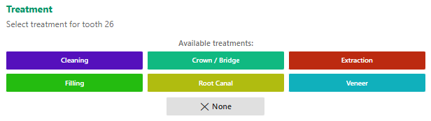 4Dental Clinic custom treatment services palette
